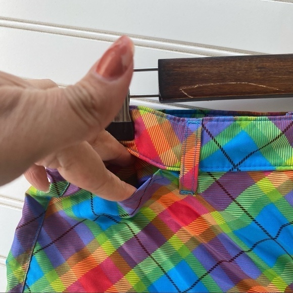 Rainbow plaid Shorts Size 12 - Picture 4 of 11